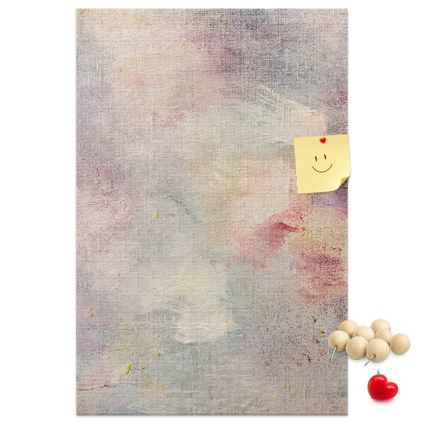 Memo cork board Delicate pastel spots on the background