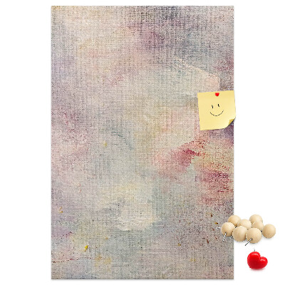 Memo cork board Delicate pastel spots on the background