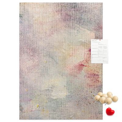 Memo cork board Delicate pastel spots on the background