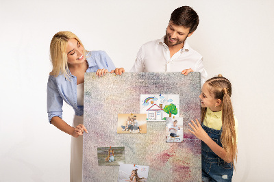 Memo cork board Delicate pastel spots on the background