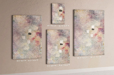 Memo cork board Delicate pastel spots on the background