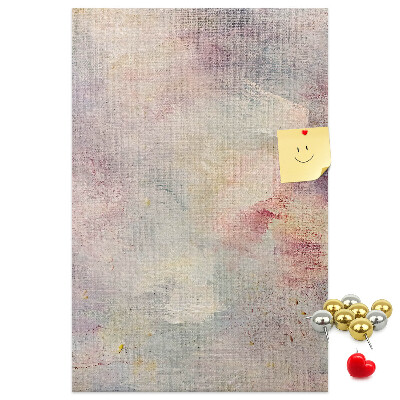 Memo cork board Delicate pastel spots on the background