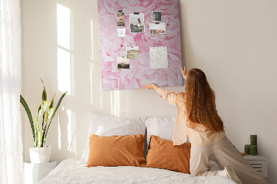 Cork notice board Delicate pink peonies in full bloom
