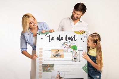 Pin board Colorful leaves on a to-do list background