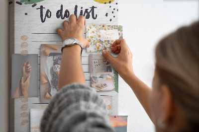 Pin board Colorful leaves on a to-do list background