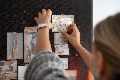 Wall cork memo board A blazing fire with smoke rising