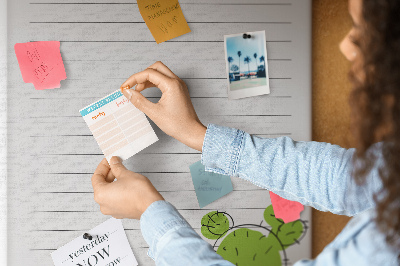Memo cork board Potted cactus on the to-do list