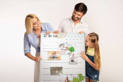 Memo cork board Potted cactus on the to-do list