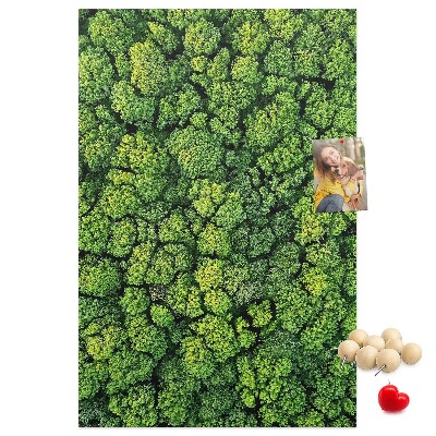Cork notice board Green forest from a bird's eye view