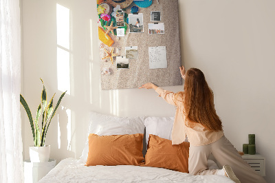 Memo cork board Summer Memories on the Beach with Shells