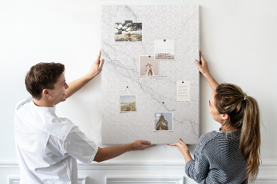 Cork notice board Marble pattern in delicate shades