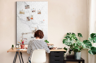 Cork notice board Marble pattern in delicate shades