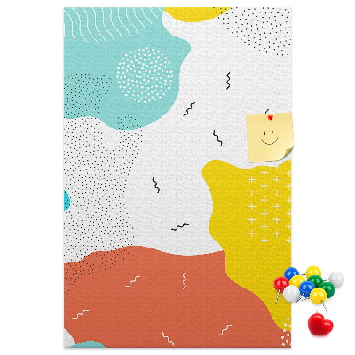 Pin board Colorful abstract shapes and patterns