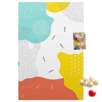 Pin board Colorful abstract shapes and patterns