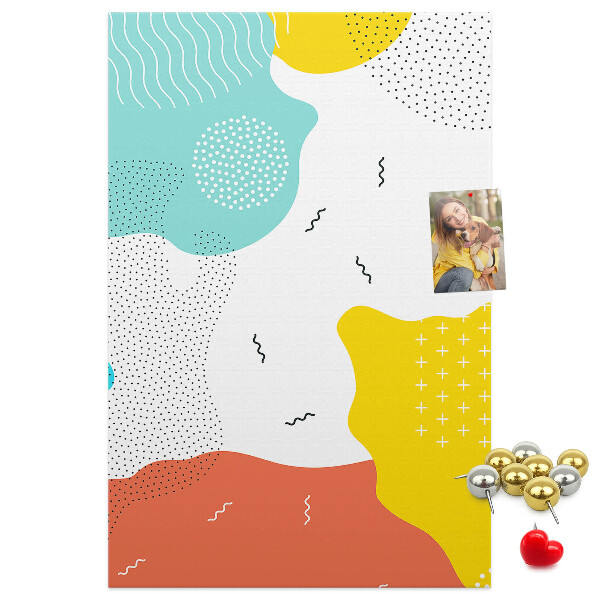Pin board Colorful abstract shapes and patterns