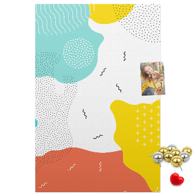 Pin board Colorful abstract shapes and patterns