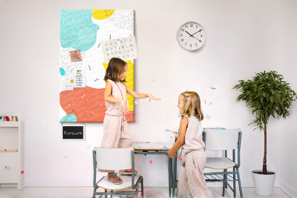 Pin board Colorful abstract shapes and patterns
