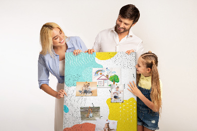 Pin board Colorful abstract shapes and patterns