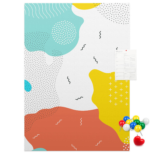 Pin board Colorful abstract shapes and patterns