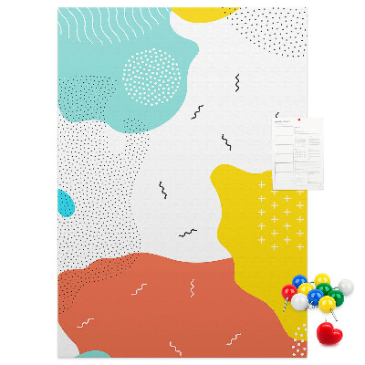 Pin board Colorful abstract shapes and patterns