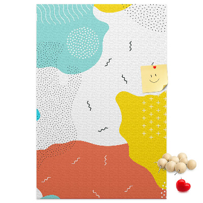 Pin board Colorful abstract shapes and patterns