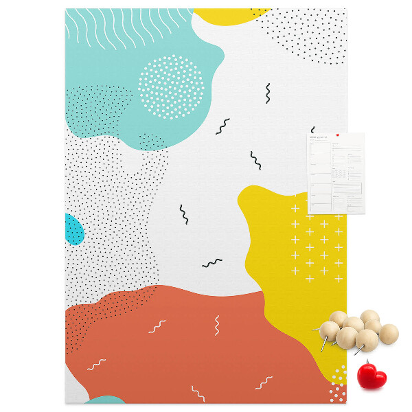 Pin board Colorful abstract shapes and patterns