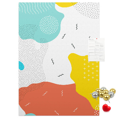 Pin board Colorful abstract shapes and patterns