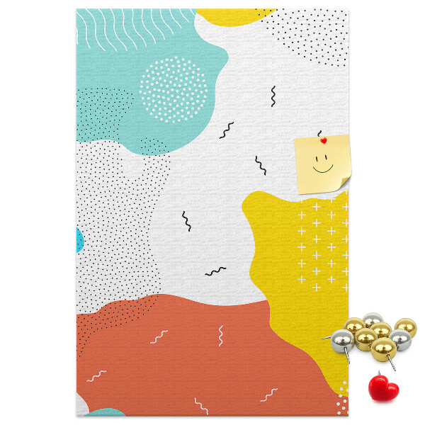 Pin board Colorful abstract shapes and patterns