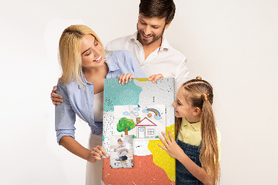 Pin board Colorful abstract shapes and patterns