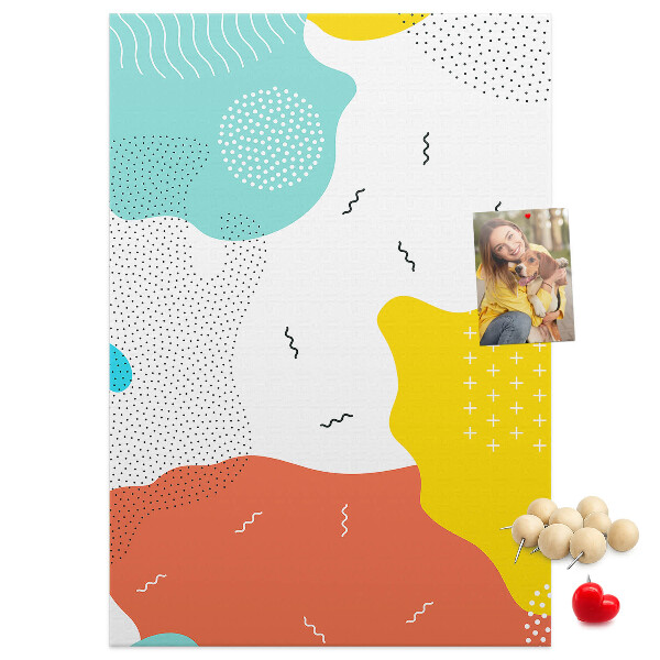 Pin board Colorful abstract shapes and patterns