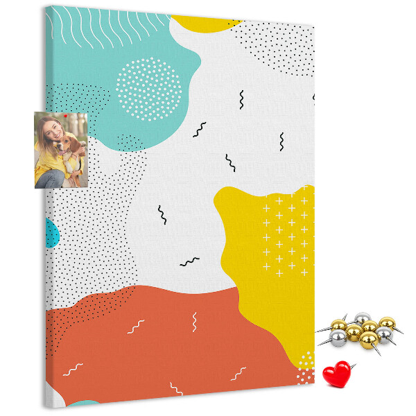 Pin board Colorful abstract shapes and patterns