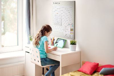Memo cork board Colorful notebook with llama and patterns