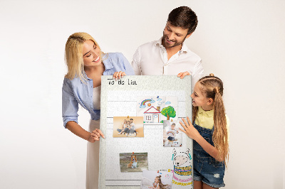 Memo cork board Colorful notebook with llama and patterns
