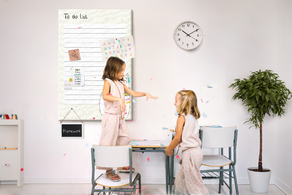 Memo cork board Colorful notebook with llama and patterns