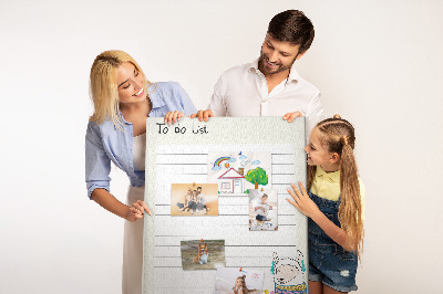 Memo cork board Colorful notebook with llama and patterns