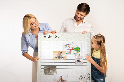 Memo cork board Colorful notebook with llama and patterns