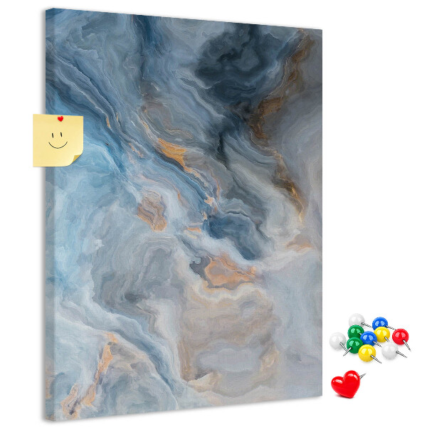 with abstract pattern in blue tones