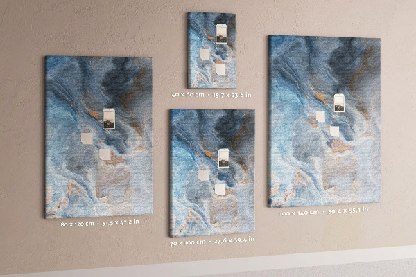 Pin board Abstract pattern in blue tones