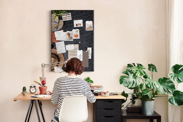 Memo cork board Stylish layout with natural accents