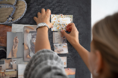 Memo cork board Stylish layout with natural accents