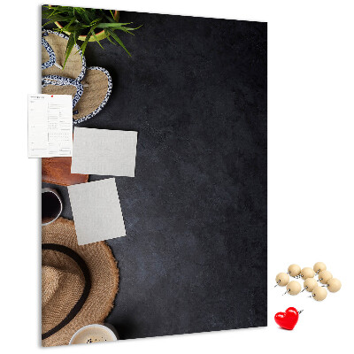 Memo cork board Stylish layout with natural accents