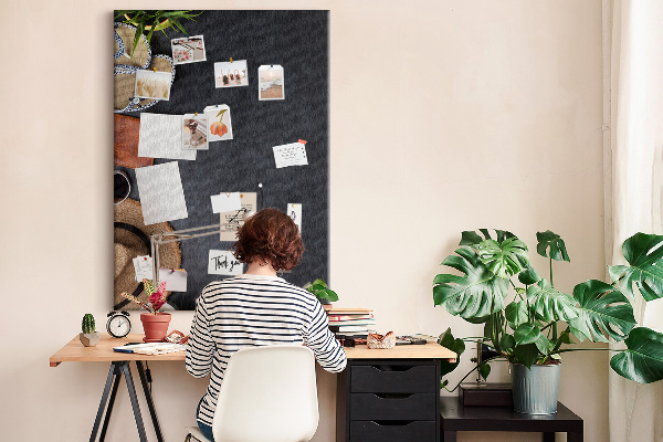 Memo cork board Stylish layout with natural accents