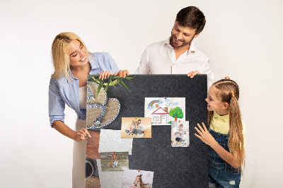 Memo cork board Stylish layout with natural accents