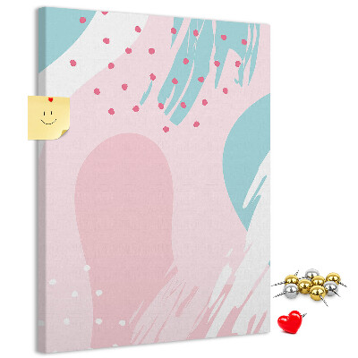 Cork notice board Abstract spots in pastel colors