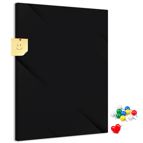 Cork notice board Black board with a minimalist design