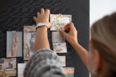 Cork notice board Black board with a minimalist design