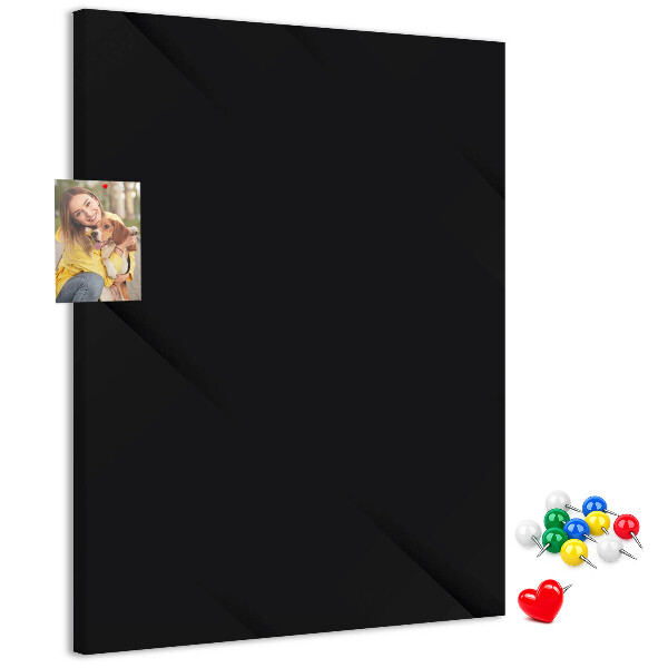 Cork notice board Black board with a minimalist design