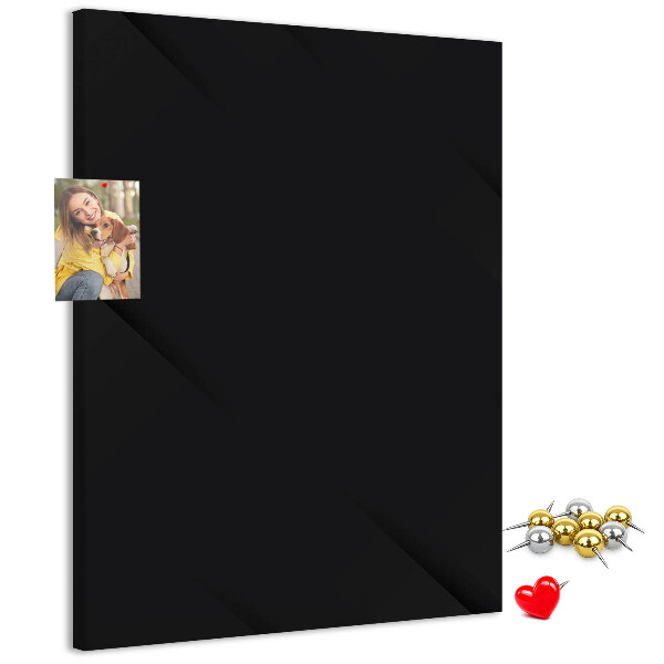 Cork notice board Black board with a minimalist design