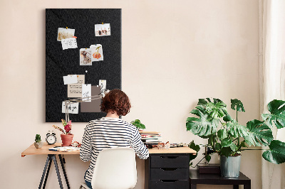 Cork notice board Black board with a minimalist design