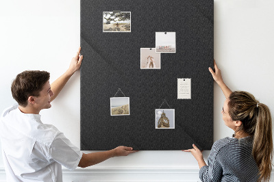 Cork notice board Black board with a minimalist design